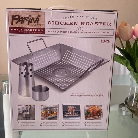 Parini Kitchen Parini Cookware Chicken Roaster With Vegetable Grill